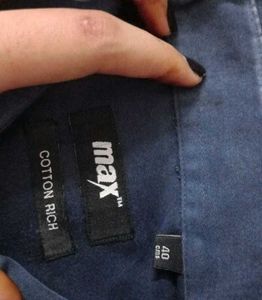 Max Men&#39;s Collection Cotton Shirt - NavyBlue