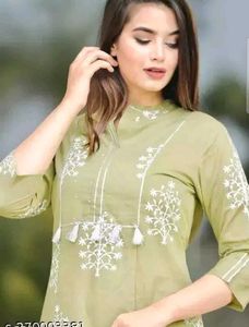 Neon Coloured Rayon Printed Kurta Plazo Set