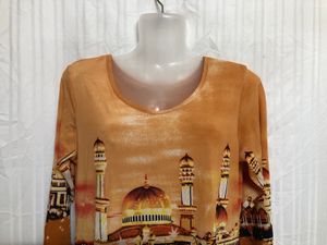 Yellow Long Sleeve Printed Top
