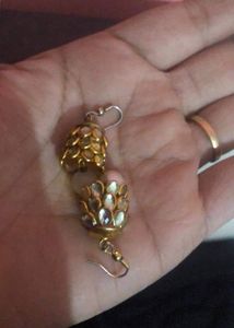 Golden Embellished Earrings Pre-owned