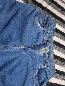 Blue Wide Leg Jeans