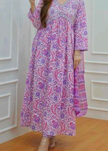 Multicolour full sleeve anarkali