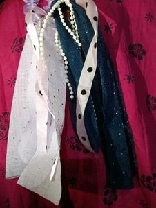 Pearl &amp; Ribbon Hair Accessories