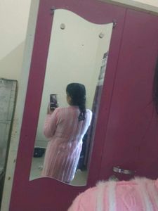 Pink Knit Long Sleeve Dress