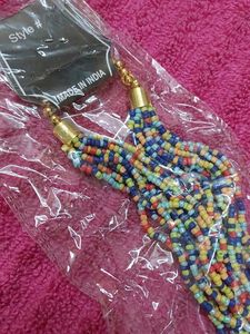 Combo Multicolored Trendy Beads Necklace + Ring