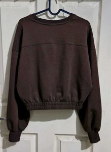 ONLYRound-Neck Sweatshirt with Ribbed Hems