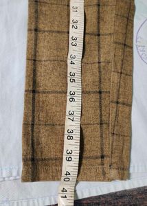 Brown Plaid Pant