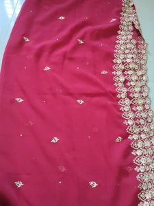 Elegant Red kurta with dupatta suit