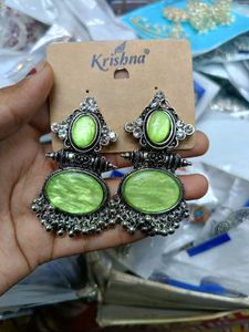 Krishna Green Earrings