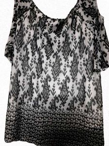 Off Shoulder Ikkat Tunic Top Xl Size
