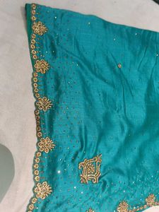 Teal Embellished Saree