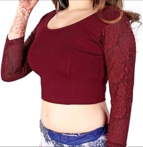 stretchable maroon blouse♥️