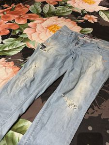 Distressed Denim Jeans
