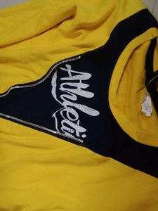 Yellow &#39;Athletic&#39; Sweatshirt