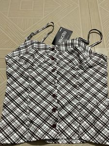 Revolte Plaid Cami Top