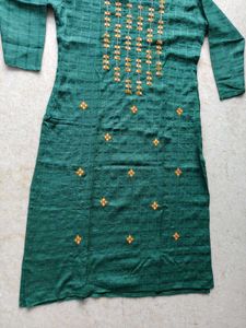 Bottle Green Kurti