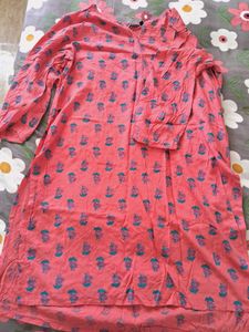 Pink Floral Kurti Top
