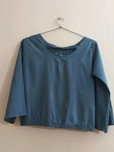 Blue Long Sleeve Top