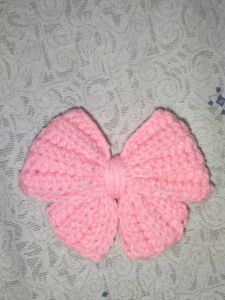 Crochet Bow Hair Clip