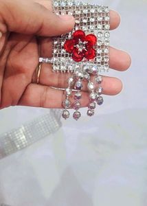 🥳beautiful Attractive Silver Colour Lace