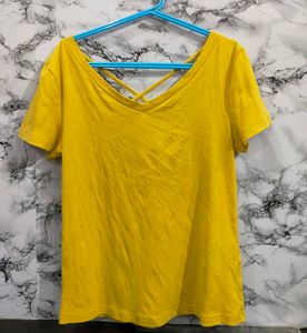 Yellow Back Detail Top
