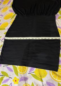 Black Mini Dress - V Neck