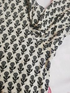 Black Cotton Kurta Set