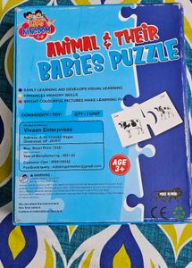Animal and their babies puzzle 3+ yr