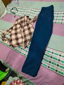 Checked Button-shirt And Pants