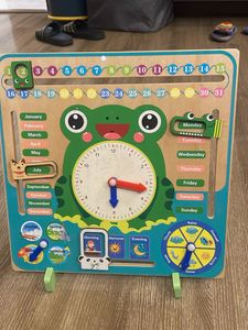 Educational Wooden Frog Clock