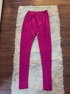 Magenta Patterned Leggings