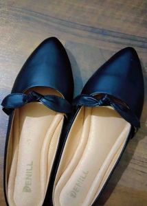 🌟Formal Black Mules With Bow Flat🌟