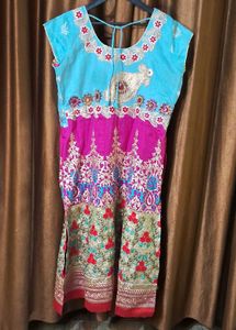 Gown With Dupatta Size 44 inches
