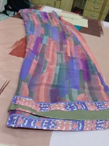 Beautiful  Multi Colours  Smart Saree