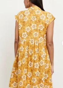 Floral  Mustard Shirt Dress - brand new💃💛
