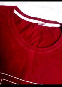 Sleeves Cotton Printed Tshirt