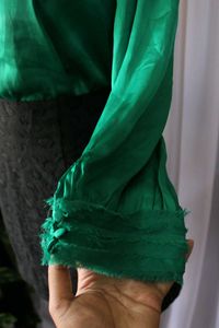 Zara Green Satin Blouse