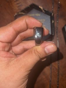 Men’s Black Mamba Necklace &amp; Ring free size