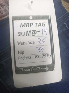 M@14 Size-26 Stylish Blue Skinny Jeans