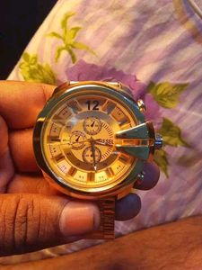 Analog Watch Golden Color For Men