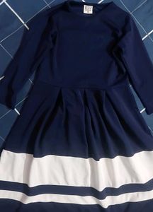 Amazon New Navy Fit Flare Dress(FREE FLOWER CLIP)