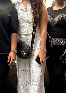 White Eyelet Two-Piece Set