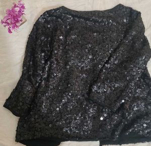 Sparkly Black Sequin Jacket