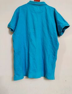 Red Tape Blue Tshirt With Collar(Men&#39;s)
