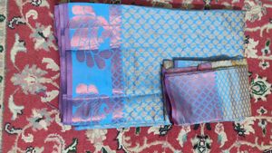 Saree With Threadwork And Zari