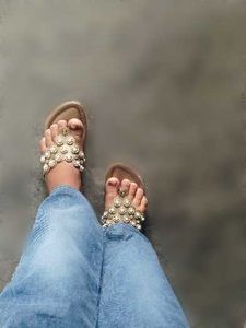 Embellished Bronze Flats