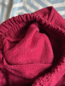 Kids Burgundy Fleece Tracksuit Set