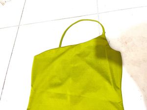 Green One-Shoulder Dress Size S
