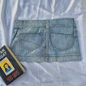 Micro Mini Denim Skirt