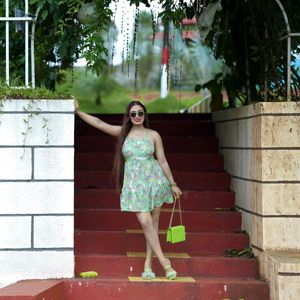 Green Floral Sundress